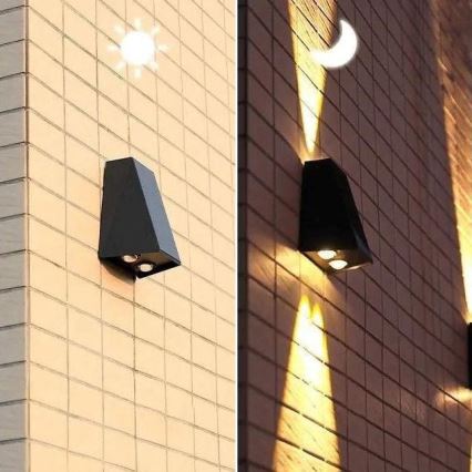 Brilagi - LED Solarna stenska svetilka PYRAMID LED/2W/3,2V 1300 mAh IP54