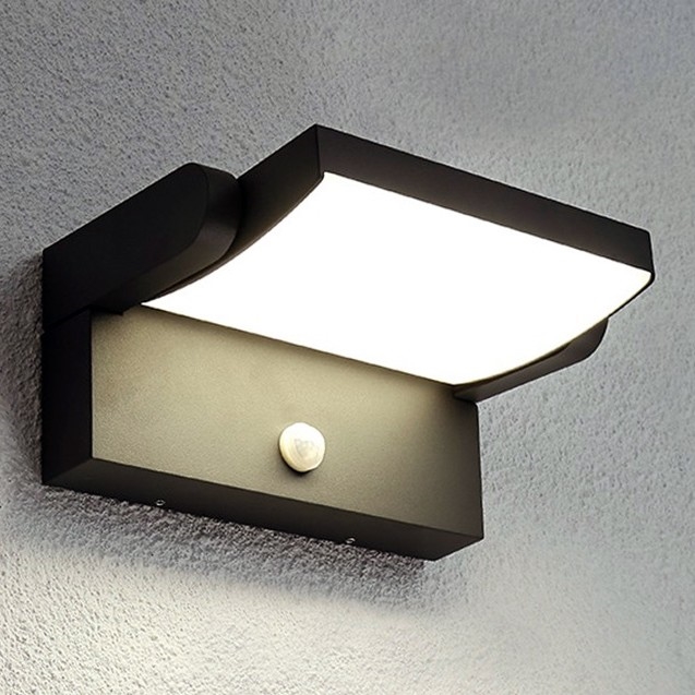 Brilagi - LED Solarna stenska svetilka s senzorjem ANKLE LED/10W/3,7V 3000 mAh 3000K IP65 antracit