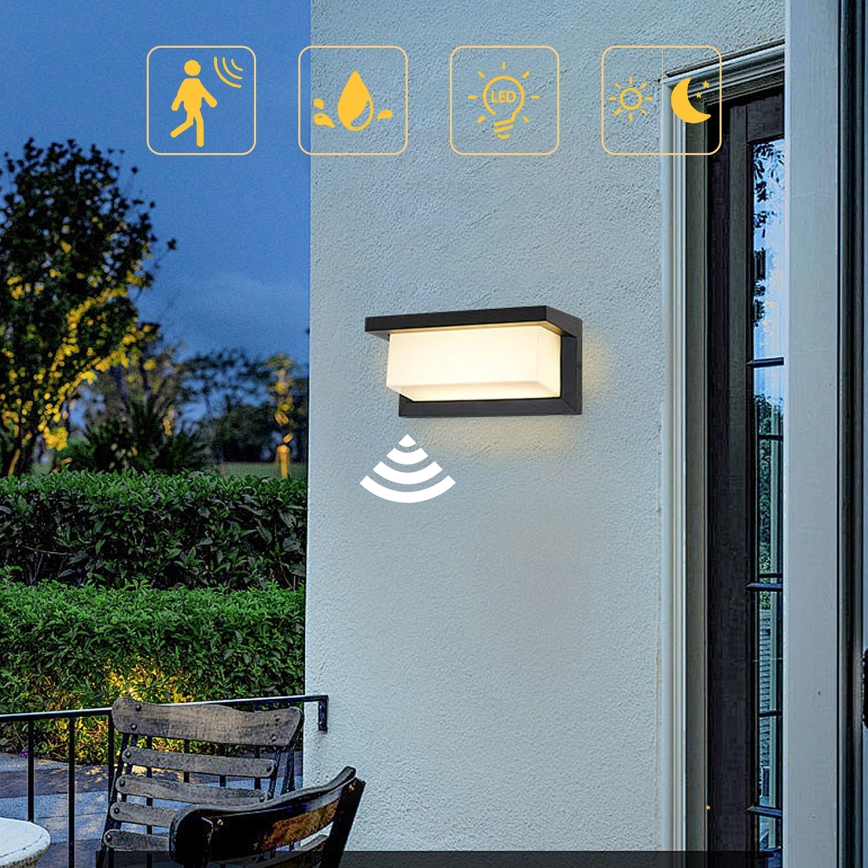 Brilagi - LED Solarna stenska svetilka s senzorjem BRICKY LED/5W/6V 4000 mAh IP65