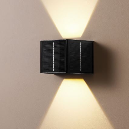 Brilagi - LED Solarna stenska svetilka s senzorjem SOLAR CUBE LED/2W/3,2V 1300 mAh IP54