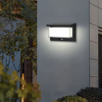 Brilagi - LED Solarna stenska svetilka s senzorjem SONCE LUME LED/10W/3,7V 4000 mAh IP44