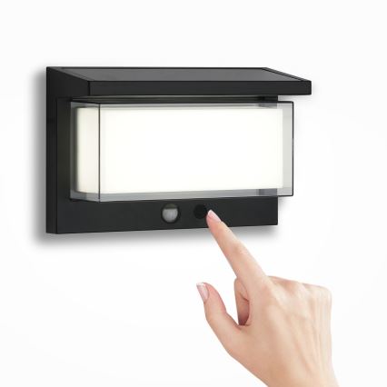 Brilagi - LED Solarna stenska svetilka s senzorjem SONCE LUME LED/10W/3,7V 4000 mAh IP44