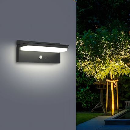 Brilagi - LED Solarna stenska svetilka s senzorjem SONCE SENSE LED/10W/3,7V 4000 mAh IP44