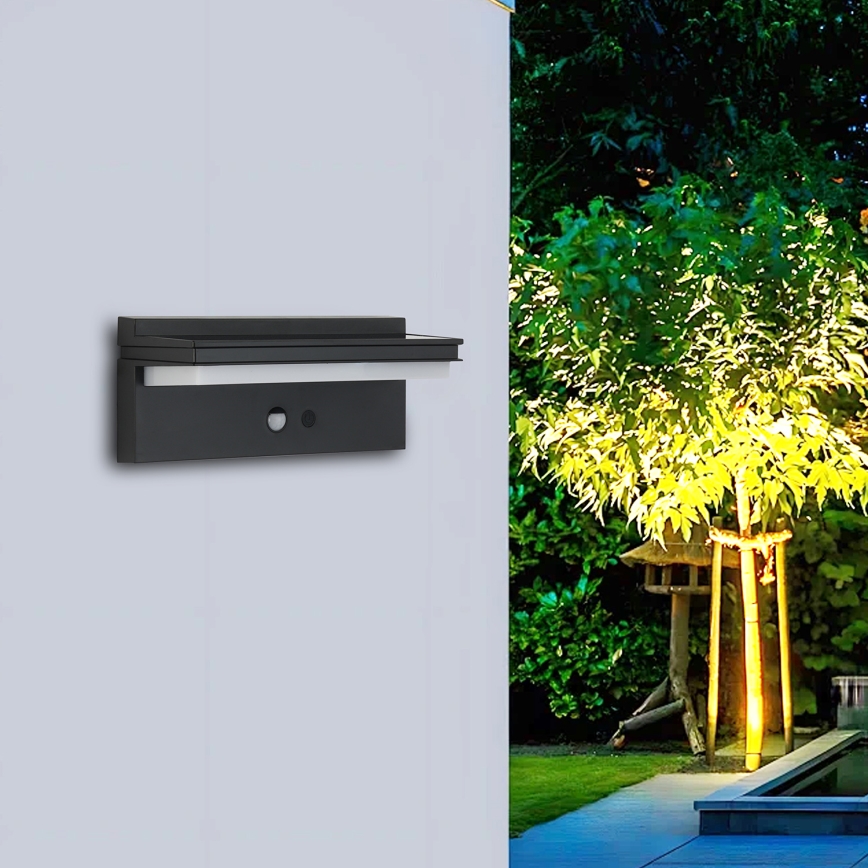 Brilagi - LED Solarna stenska svetilka s senzorjem SONCE SENSE LED/10W/3,7V 4000 mAh IP44