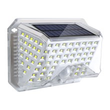 Brilagi - LED Solarna stenska svetilka s senzorjem WALLIE LED/4W/5,5V 6500K IP64 srebrna