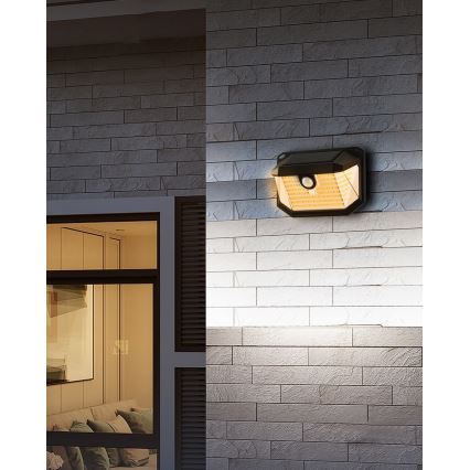 Brilagi - LED Solarna stenska svetilka s senzorjem WALLIE LED/4W/5,5V 1200 mAh 3000K IP65