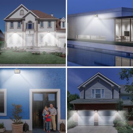 Brilagi - LED Solarna stenska svetilka s senzorjem WALLIE LED/4W/5,5V 1200 mAh 6500K IP64 srebrna