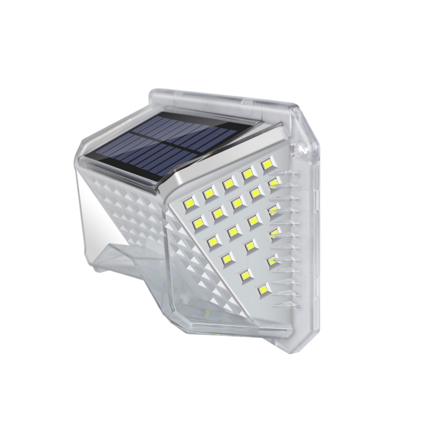 Brilagi - LED Solarna stenska svetilka s senzorjem WALLIE LED/4W/5,5V 1200 mAh 6500K IP64 srebrna