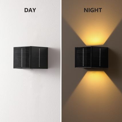 Brilagi - LED Solarna stenska svetilka SOLAR CUBE LED/2W/3,2V 1300 mAh IP54