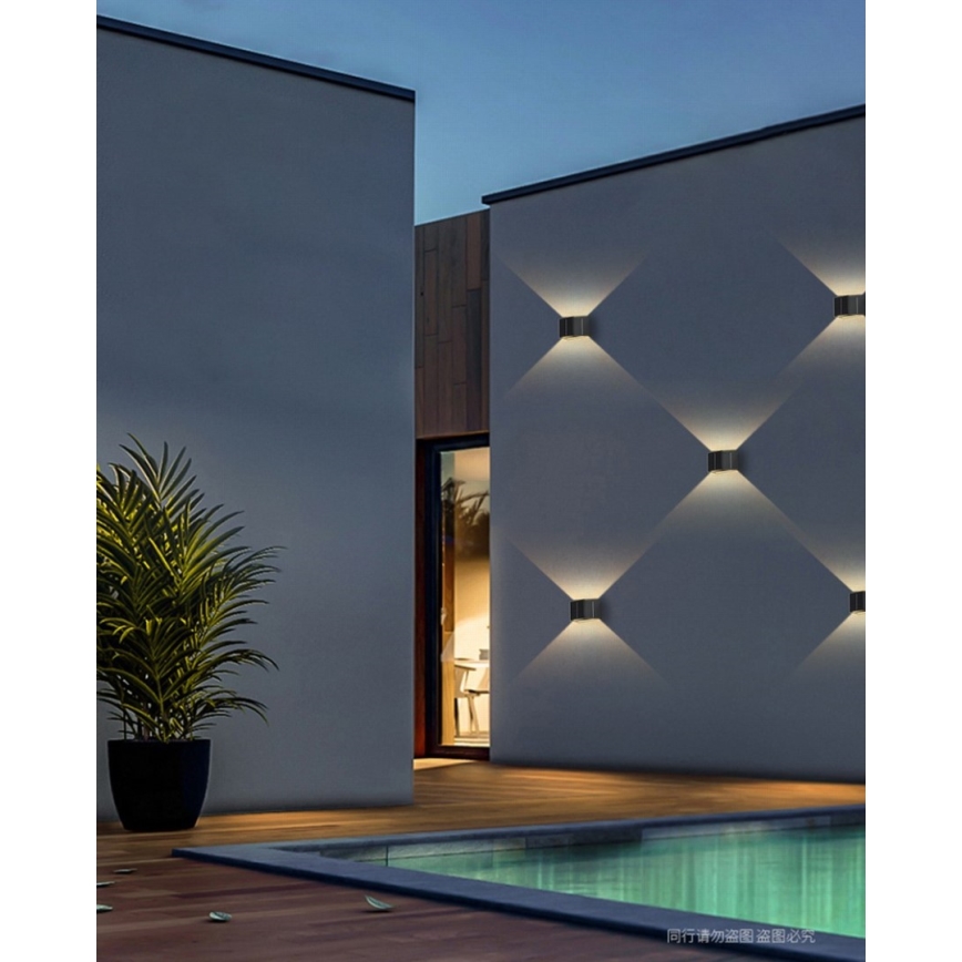 Brilagi - LED Solarna stenska svetilka SOLAR CUBE LED/2W/3,2V 1300 mAh IP54