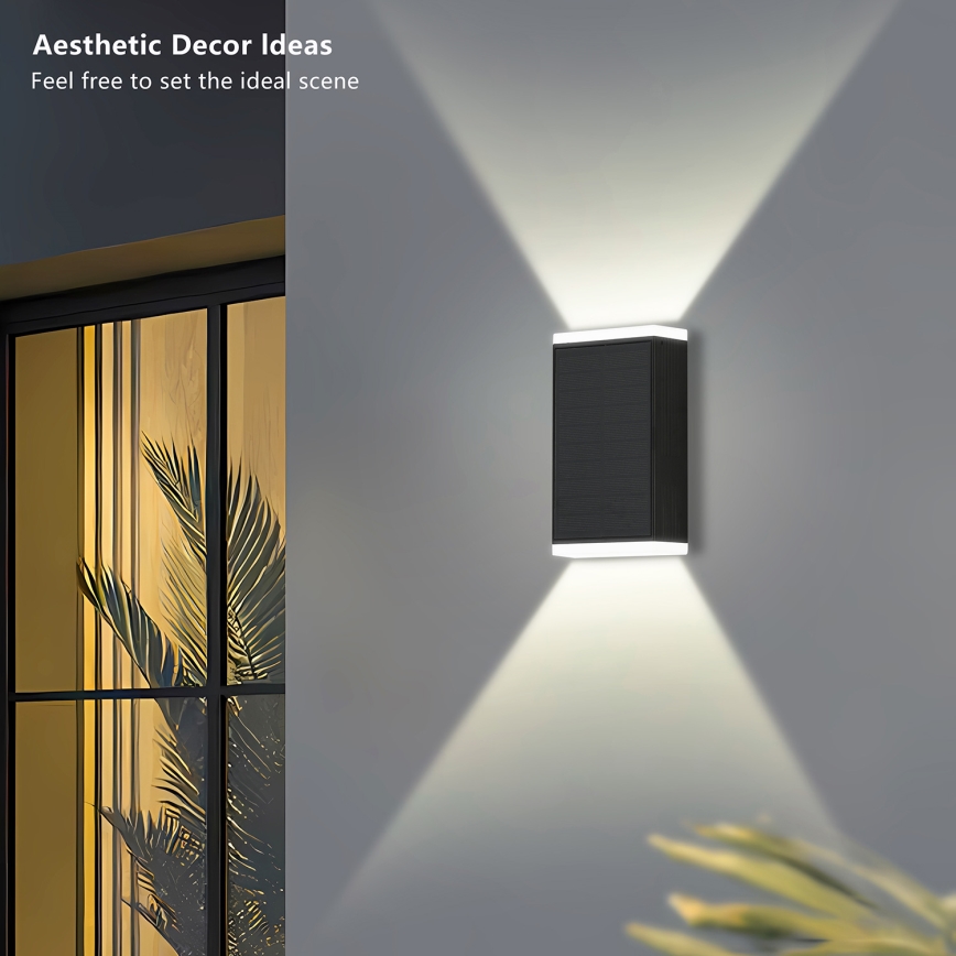 Brilagi - LED Solarna stenska svetilka SONCE GUARD LED/2W/3,7V 2000 mAh IP45