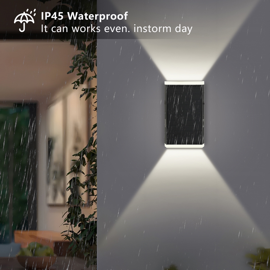 Brilagi - LED Solarna stenska svetilka SONCE GUARD LED/2W/3,7V 2000 mAh IP45