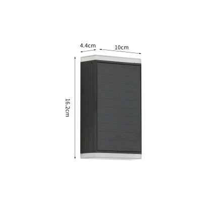 Brilagi - LED Solarna stenska svetilka SONCE GUARD LED/2W/3,7V 2000 mAh IP45