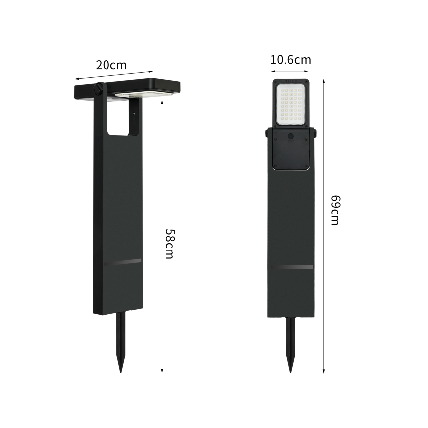 Brilagi - LED Solarna svetilka SONCE SPIKE LED/4W/3,7V 2200 mAh IP44