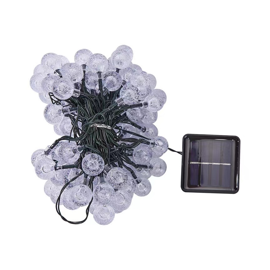 BRILAGI - LED solarna dekorativna veriga BUBBLE 200 LED/8 funkcij 20 m IP65 topla bela 800 mAh