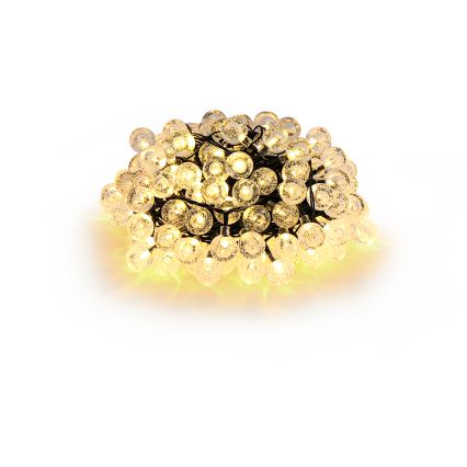 BRILAGI - LED solarna dekorativna veriga BUBBLE 200 LED/8 funkcij 20 m IP65 topla bela 800 mAh
