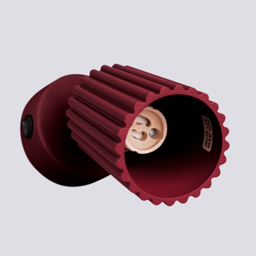 Brilagi - LED stenska reflektorska svetilka CRESTO 1xGU10/10W/230V burgundska