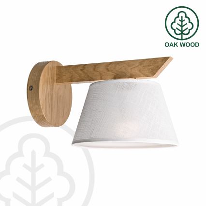 Brilagi - LED  Stenska svetilka ANTHONY 1xE14/40W/230V hrast/bela