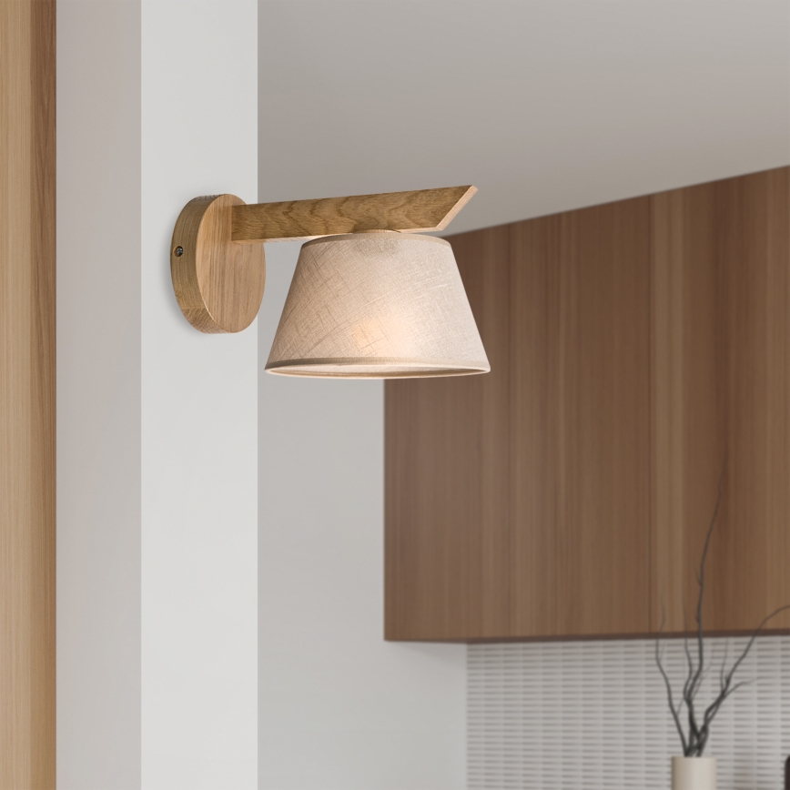 Brilagi - LED  Stenska svetilka ANTHONY 1xE14/40W/230V hrast/bež