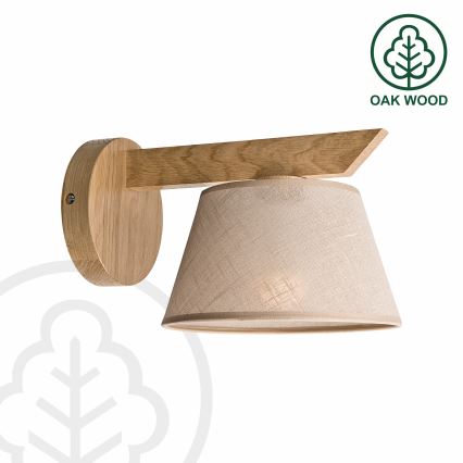 Brilagi - LED  Stenska svetilka ANTHONY 1xE14/40W/230V hrast/bež