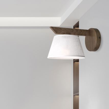 Brilagi - LED  Stenska svetilka ANTHONY 1xE14/40W/230V hrast oreh/bela