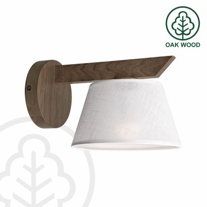 Brilagi - LED  Stenska svetilka ANTHONY 1xE14/40W/230V hrast oreh/bela