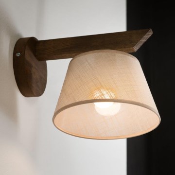 Brilagi - LED  Stenska svetilka ANTHONY 1xE14/40W/230V hrast oreh/bež