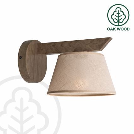 Brilagi - LED  Stenska svetilka ANTHONY 1xE14/40W/230V hrast oreh/bež