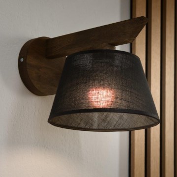 Brilagi - LED  Stenska svetilka ANTHONY 1xE14/40W/230V hrast oreh/črna