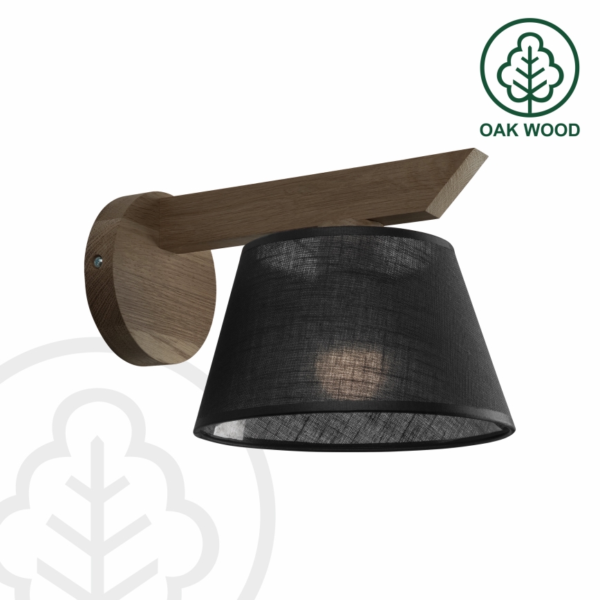 Brilagi - LED  Stenska svetilka ANTHONY 1xE14/40W/230V hrast oreh/črna