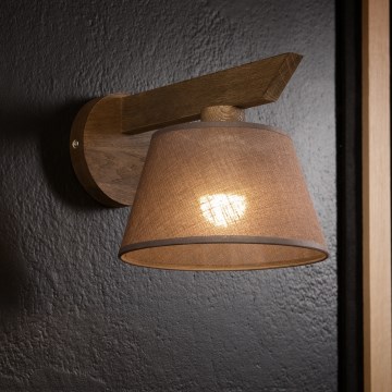Brilagi - LED  Stenska svetilka ANTHONY 1xE14/40W/230V hrast oreh/rjava