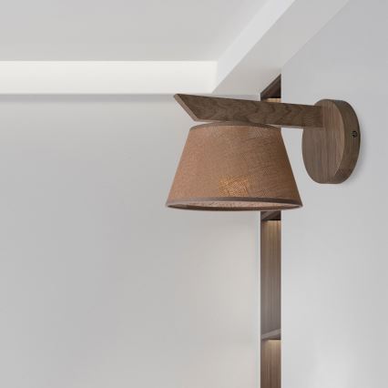 Brilagi - LED  Stenska svetilka ANTHONY 1xE14/40W/230V hrast oreh/rjava