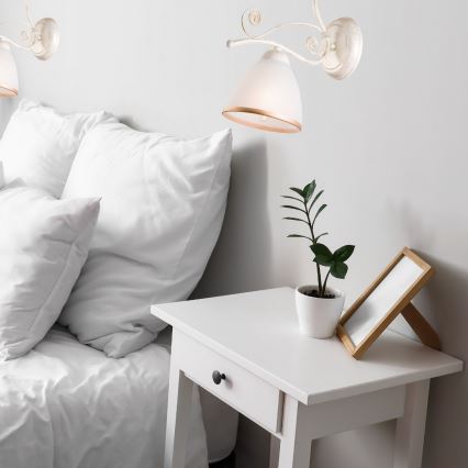Brilagi - LED stenska svetilka ANTICO 1xE27/60W/230V 3000K bela patina