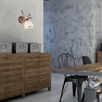 Brilagi - LED Stenska svetilka ANTICO 1xE27/60W/230V bronasta patina
