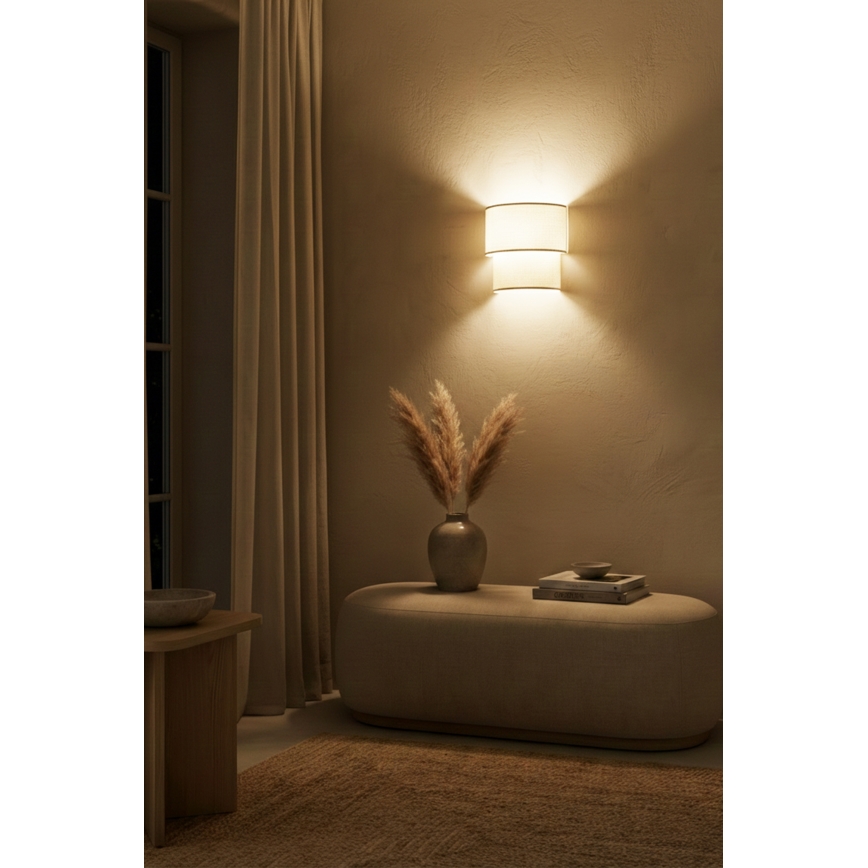 Brilagi - LED stenska svetilka BOHO ECO 1xE27/10W/230V kremna