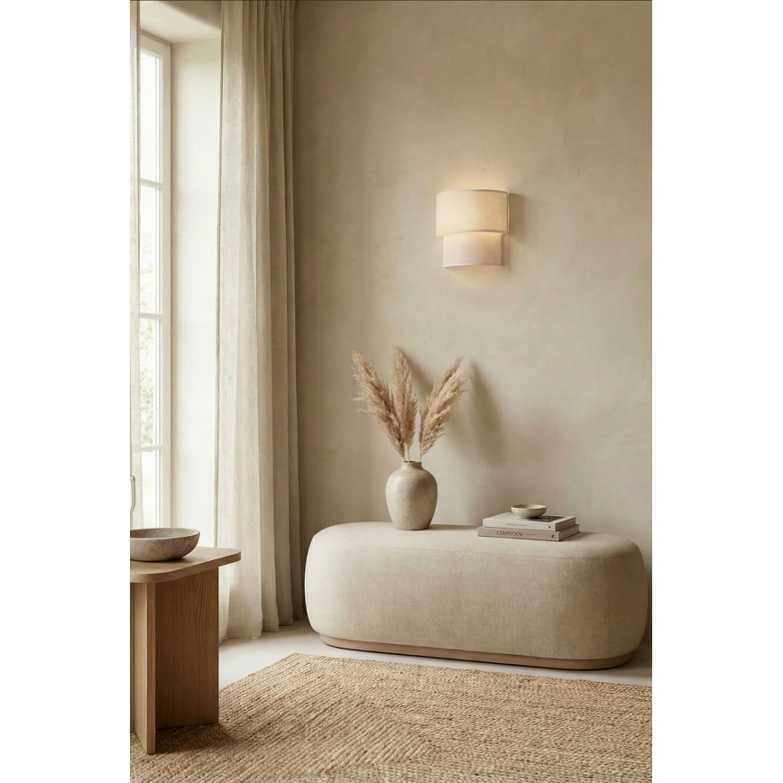 Brilagi - LED stenska svetilka BOHO ECO 1xE27/10W/230V kremna