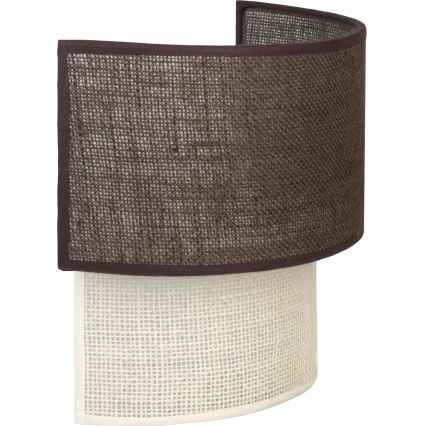 Brilagi - LED stenska svetilka BOHO ECO 1xE27/10W/230V rjava/kremna
