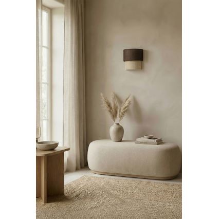 Brilagi - LED stenska svetilka BOHO ECO 1xE27/10W/230V rjava/kremna