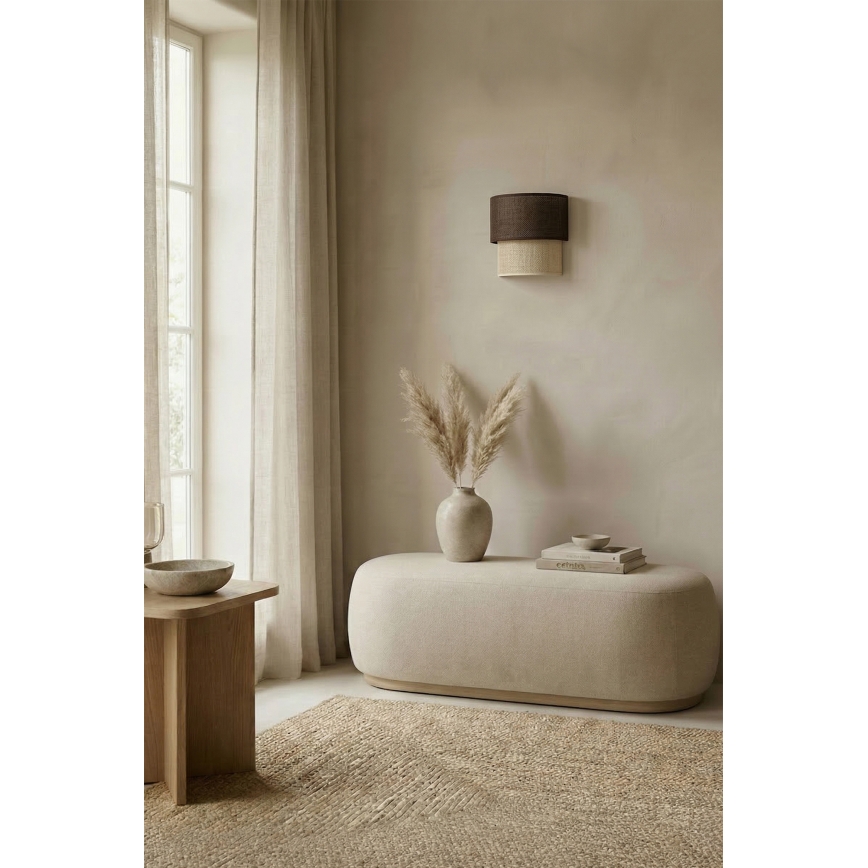 Brilagi - LED stenska svetilka BOHO ECO 1xE27/10W/230V rjava/kremna