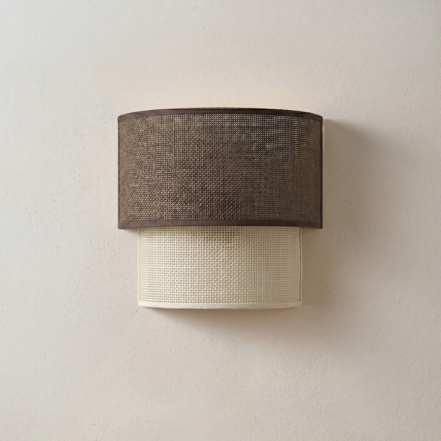 Brilagi - LED stenska svetilka BOHO ECO 1xE27/10W/230V rjava/kremna