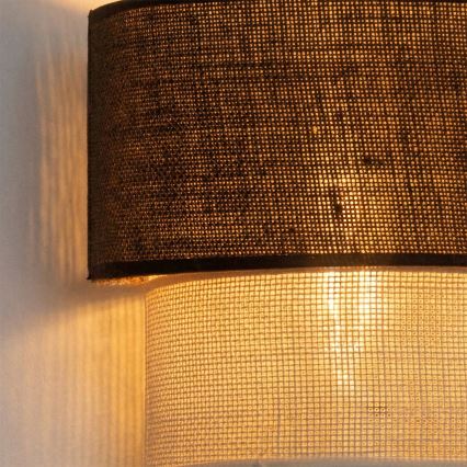 Brilagi - LED stenska svetilka BOHO ECO 1xE27/10W/230V rjava/kremna