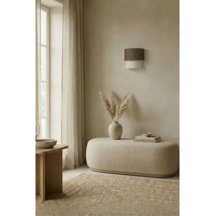 Brilagi - LED stenska svetilka BOHO ECO 1xE27/10W/230V rjava/kremna