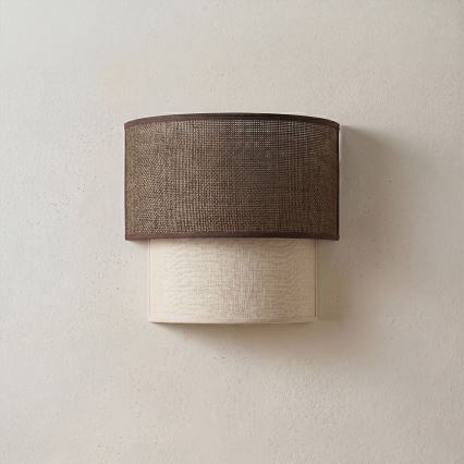 Brilagi - LED stenska svetilka BOHO ECO 1xE27/10W/230V rjava/kremna