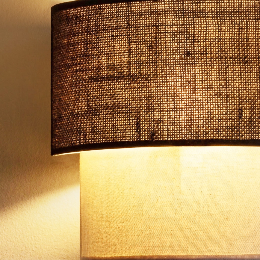 Brilagi - LED stenska svetilka BOHO ECO 1xE27/10W/230V rjava/kremna