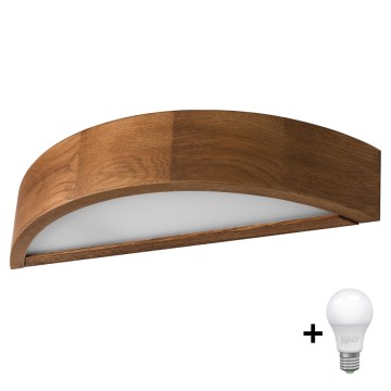 Brilagi - LED Stenska svetilka CARVALHO 1xE27/60W/230V hrast češnja