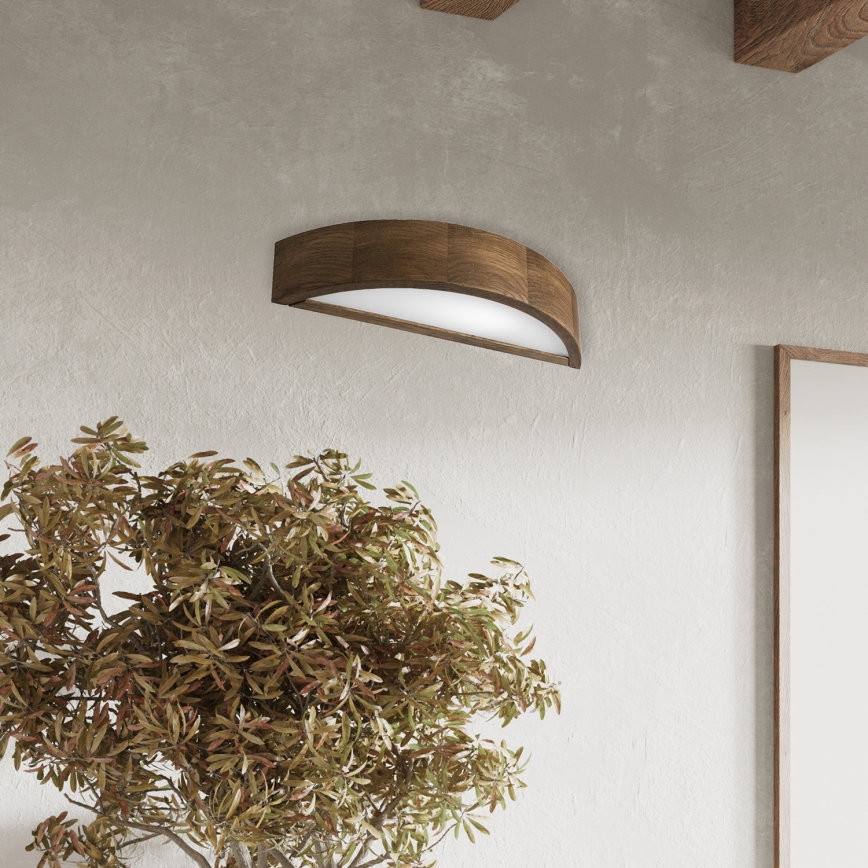 Brilagi - LED Stenska svetilka CARVALHO 1xE27/60W/230V hrast oreh