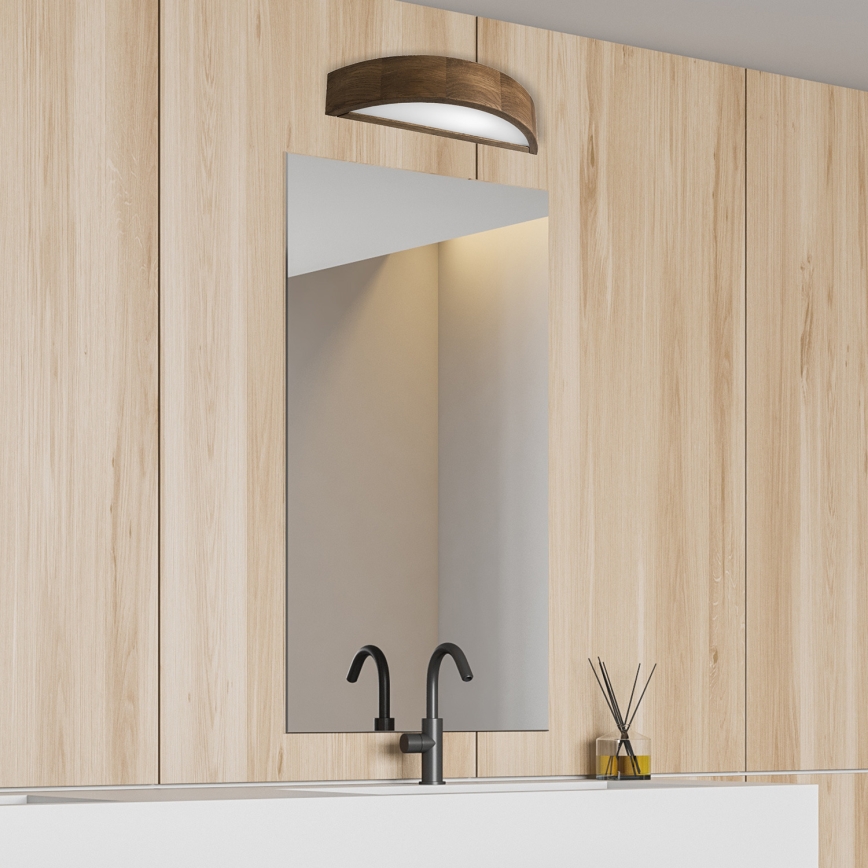 Brilagi - LED Stenska svetilka CARVALHO 1xE27/60W/230V hrast oreh