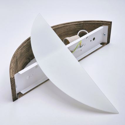 Brilagi - LED Stenska svetilka CARVALHO 1xE27/60W/230V hrast oreh