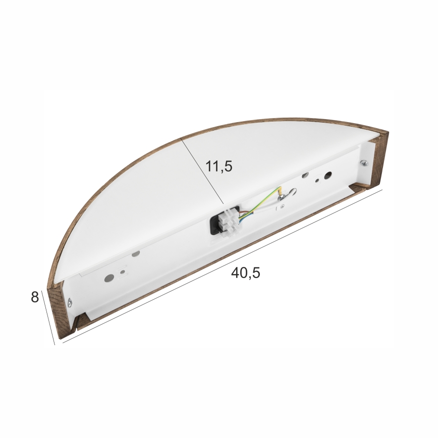 Brilagi - LED Stenska svetilka CARVALHO 1xE27/60W/230V hrast oreh