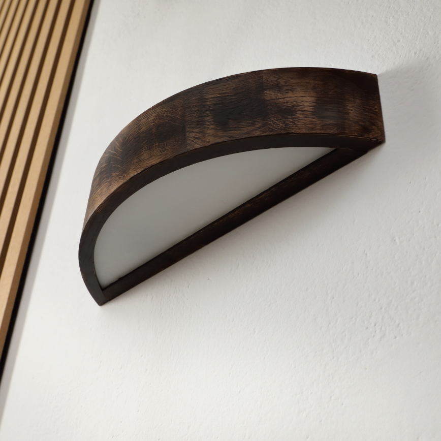 Brilagi - LED stenska svetilka CARVALHO SMOKEY 1xE27/60W/230V hrast